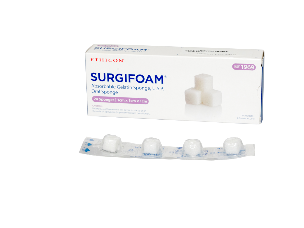 SURGIFOAM® Absorbable Gelatin Sponge, Oral Sponge, 1969 - Ferrosan ...